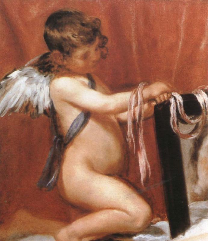 VELAZQUEZ, Diego Rodriguez de Silva y Detail of Venus oil painting image